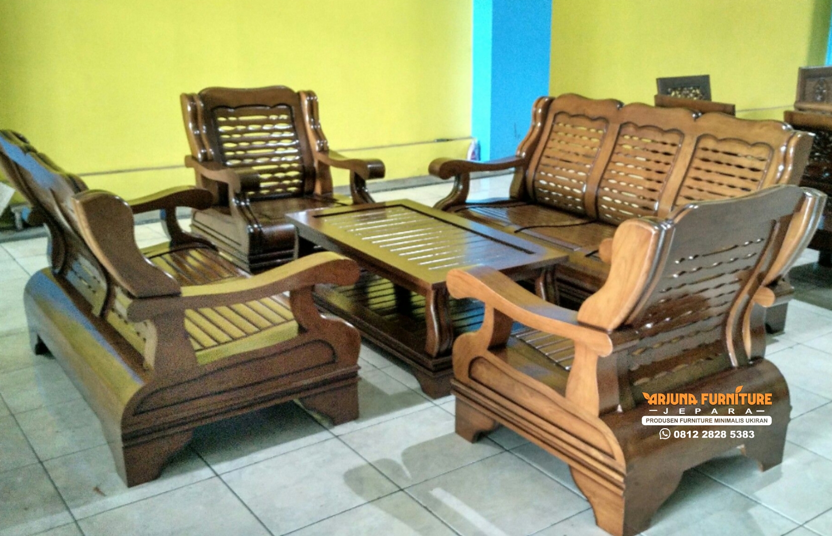 Kursi Tamu Antik Jati Tulang