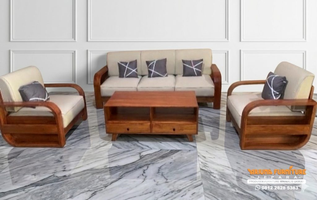Kursi Tamu Sofa Minimalis Kayu Jati