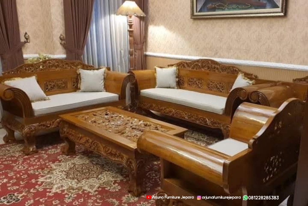 Kursi Tamu Jati Ukir Madura