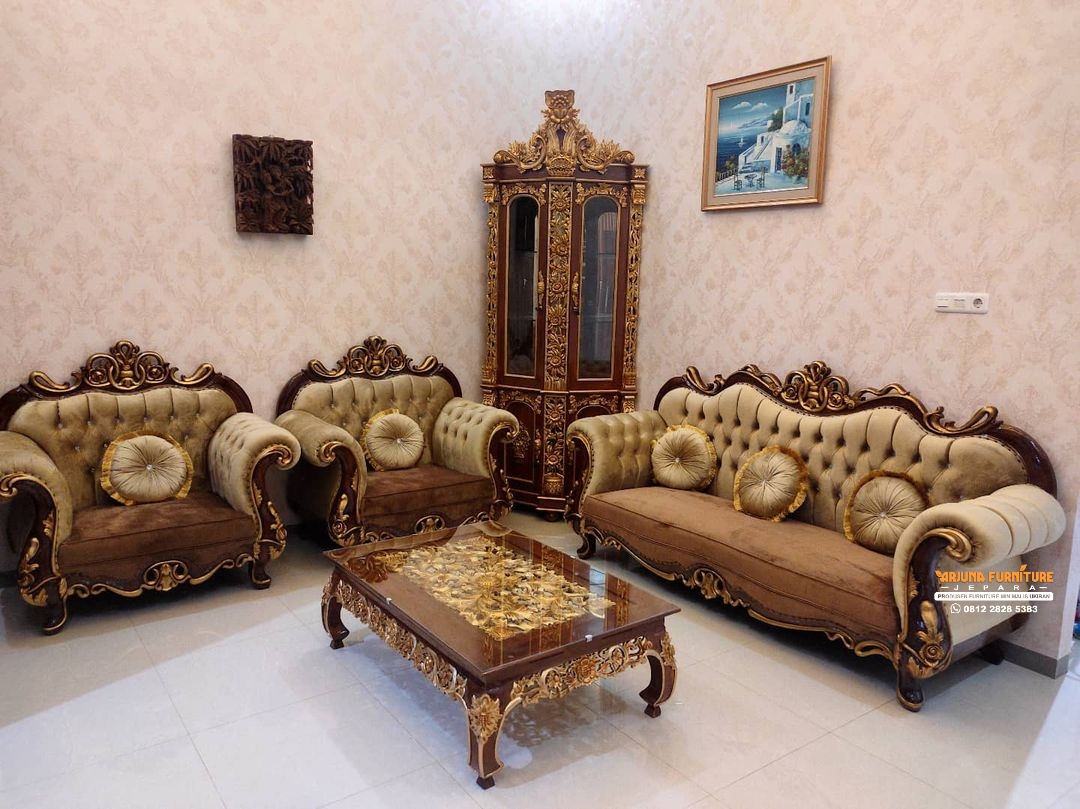 Sofa Tamu Luxury Ketapang Ukir Mewah