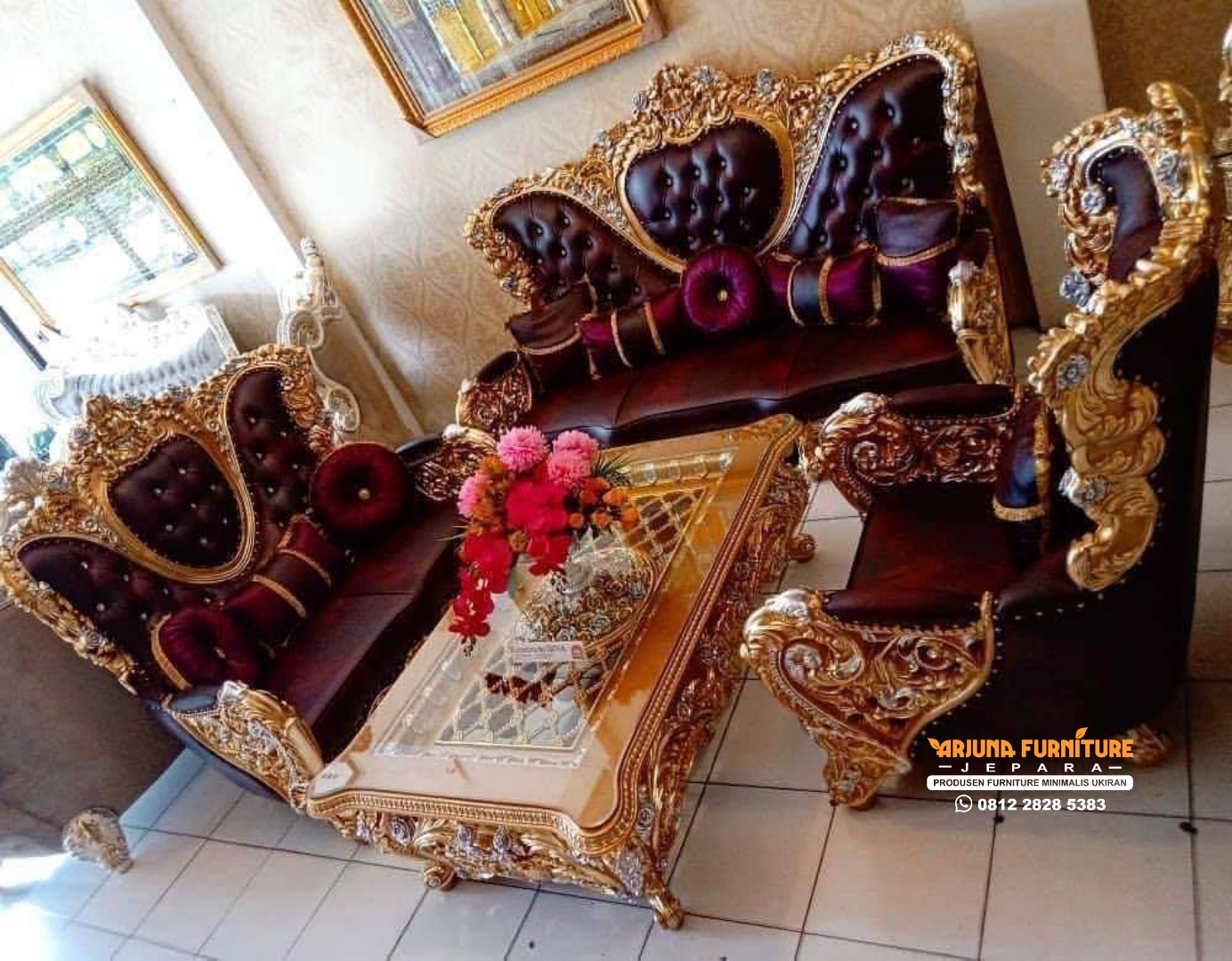 Sofa Tamu Sultan Ukir Mewah