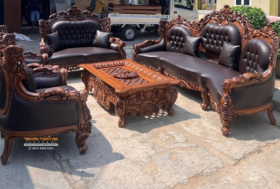 Sofa Tamu Barcelona Royal Ukir Jepara