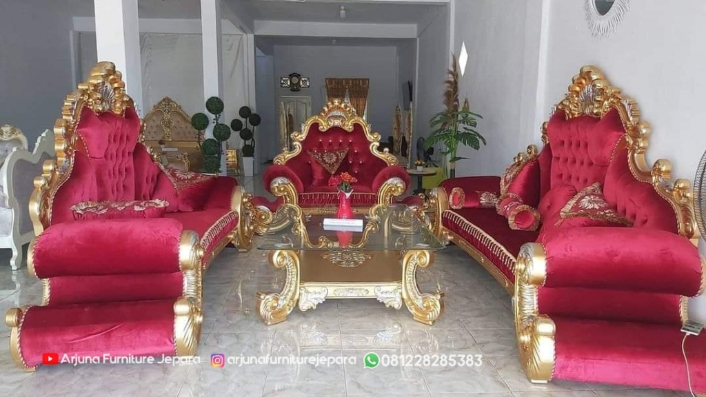 Kursi Sofa Tamu Jati Ukir Jepara 