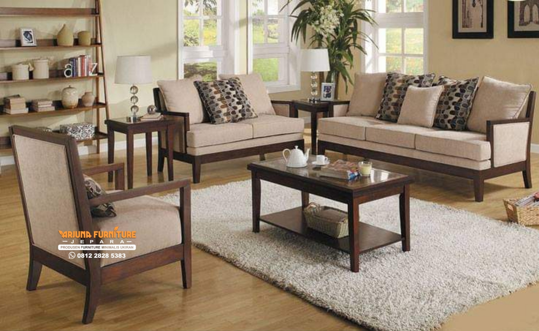 Sofa Tamu Jati Minimalis Modern