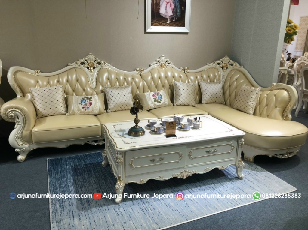 Sofa Sudut Klasik Ukir