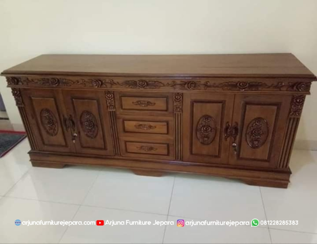 Harga Meja Tv Jati Minimalis Ukir Jepara