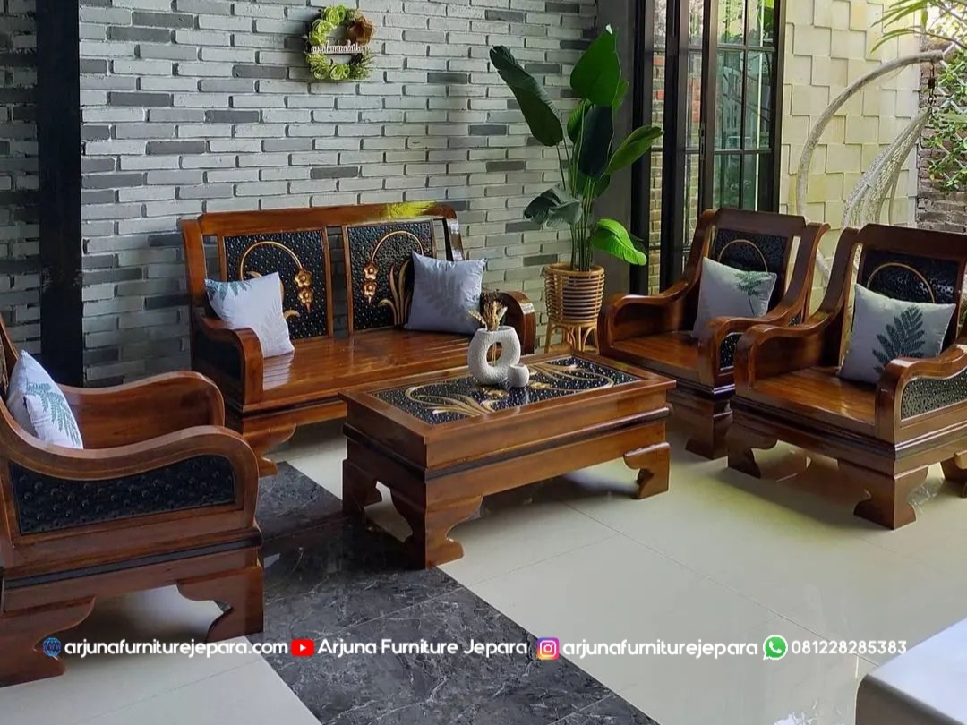 Kursi Tamu Jati Antik Ukir Jepara
