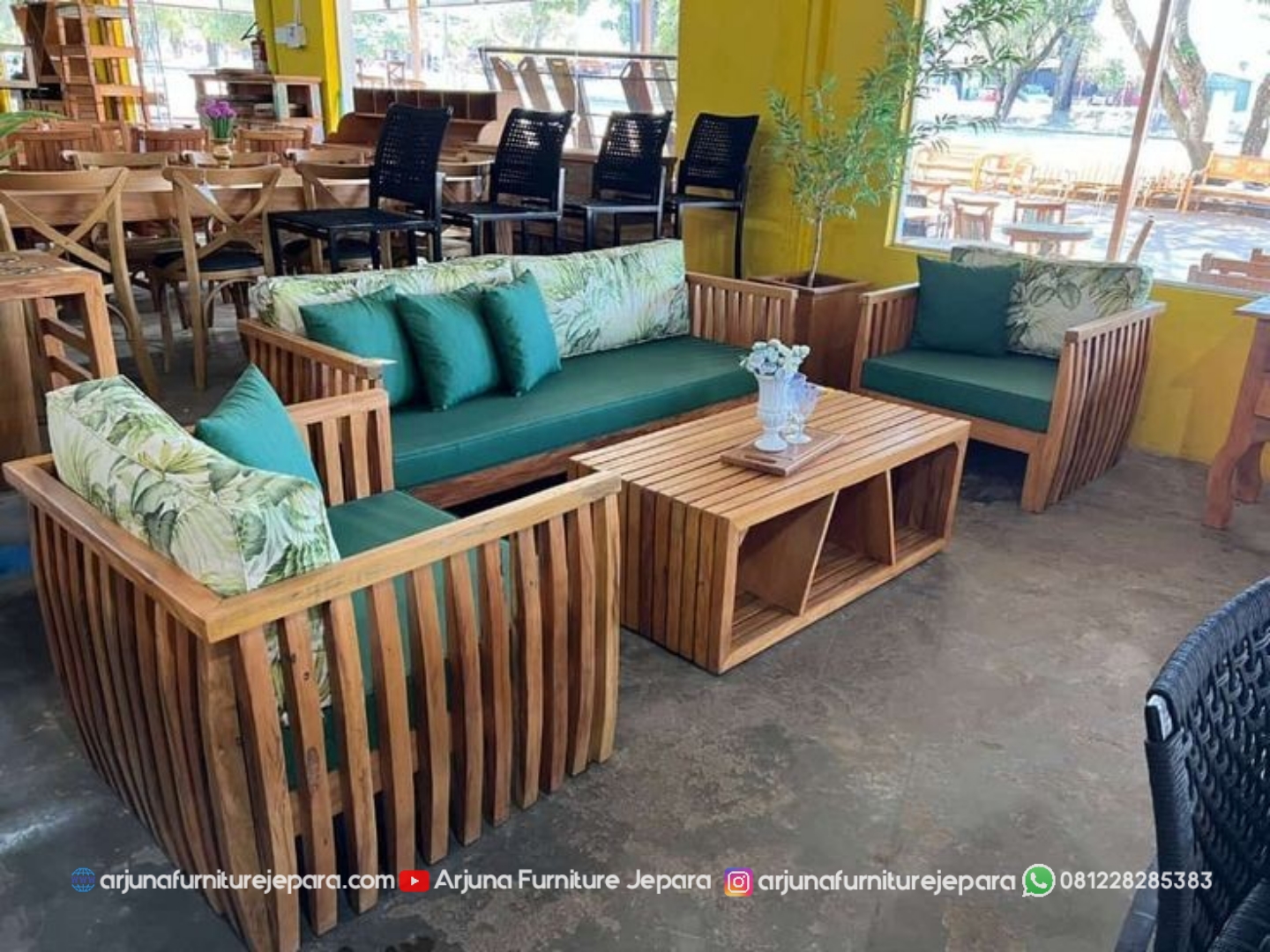 Kursi Tamu Jati Minimalis Jari Jari