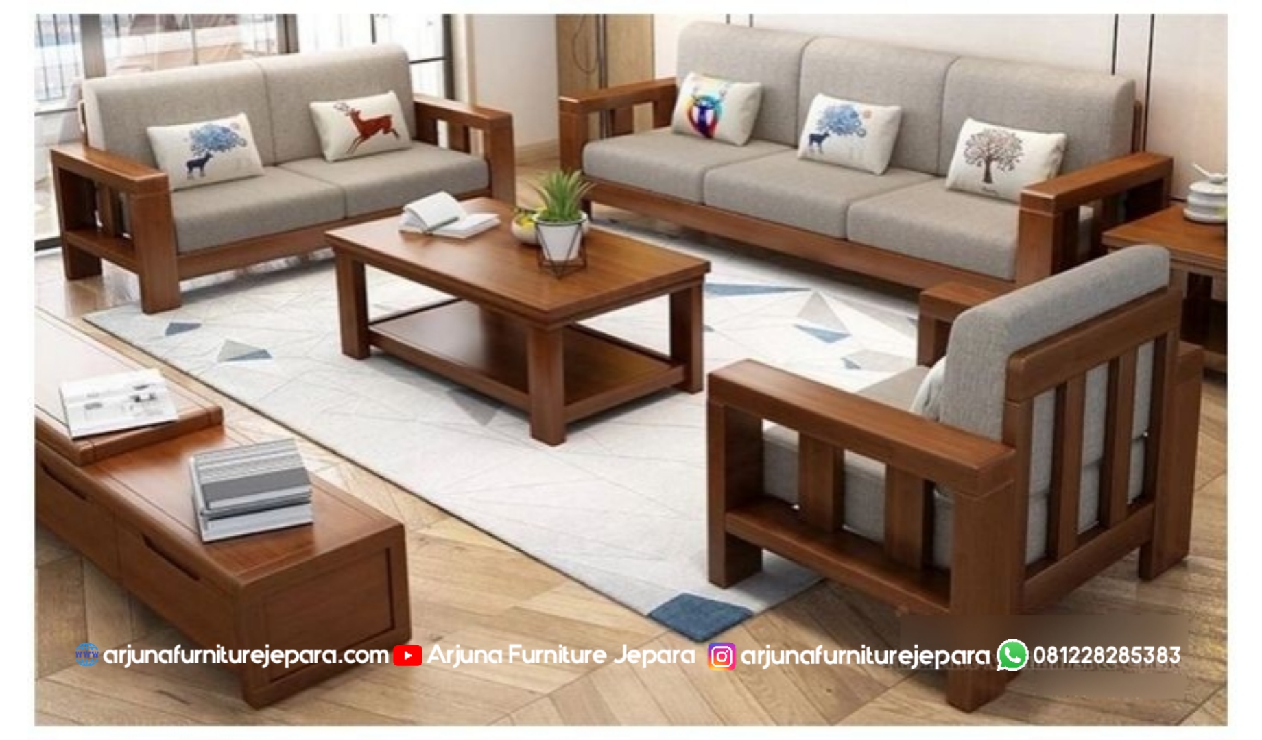 Kursi Tamu Kayu Jati Minimalis Model Baru