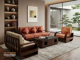 Set Kursi Tamu Kayu Jati Minimalis Modern, Sofa Tamu Jati,