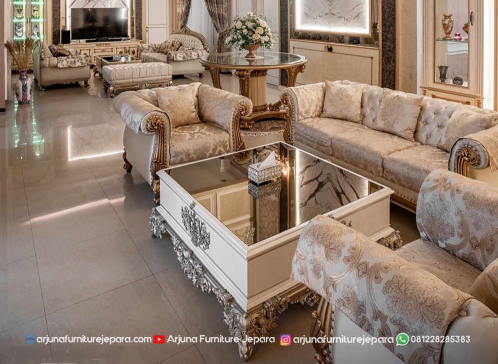 Sofa Tamu Chester Luxury Ukir Mewah