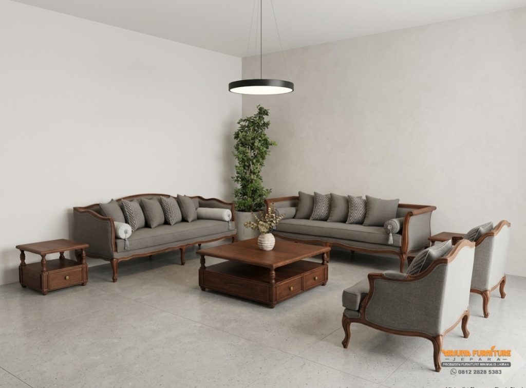 Sofa Tamu Jati Minimalis Classic