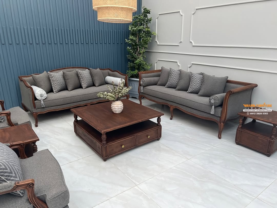 Sofa Tamu Jati Minimalis Classic