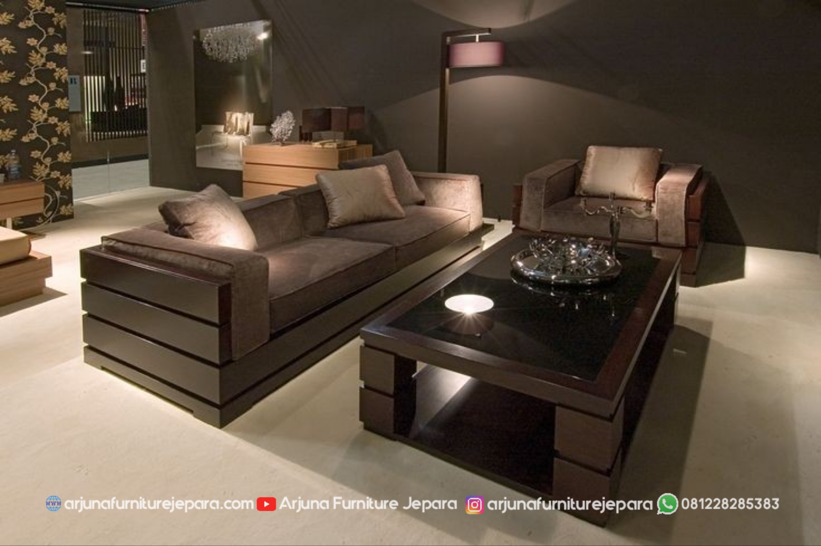 Sofa Tamu Jati Minimalis Elegan