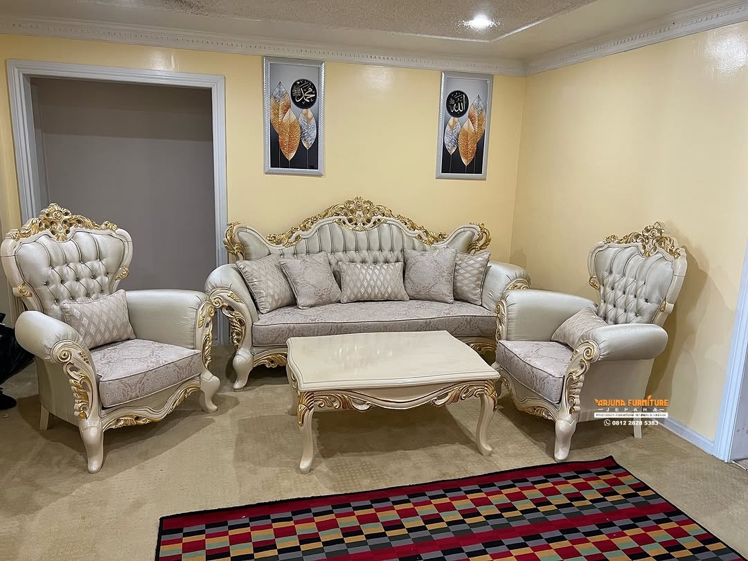 Sofa Tamu Luxury Arabian Ukir Mewah