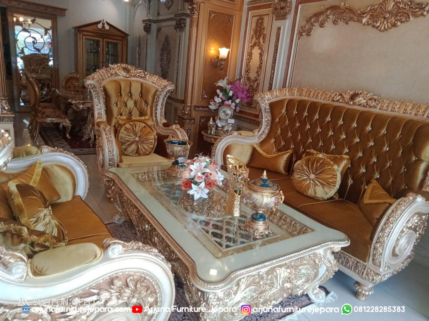 Sofa Tamu Sultan Ukir Classic Gaya Turki