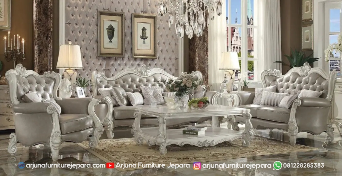 Sofa Tamu Ukir Klasik Luxury Style