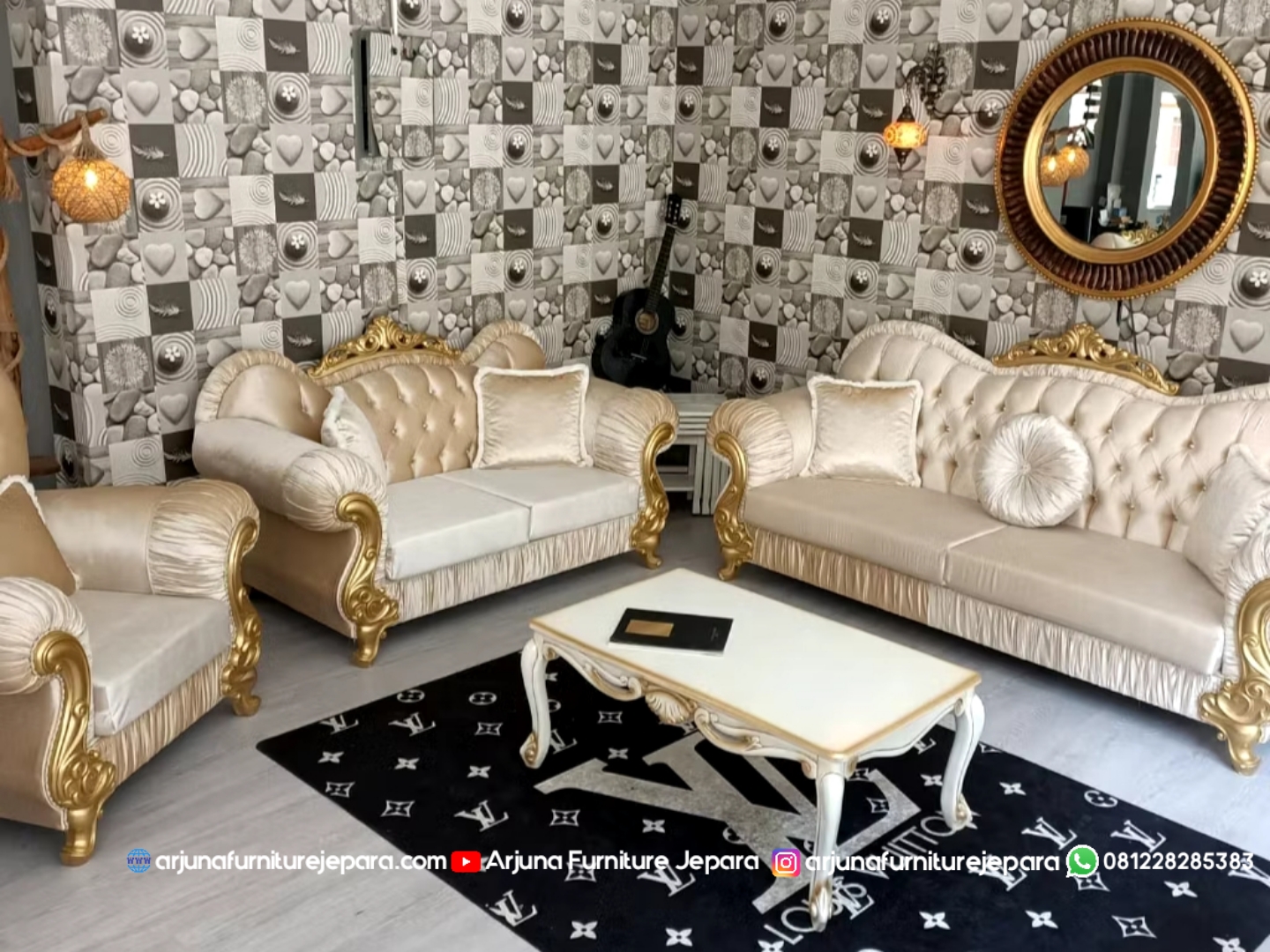 Sofa Tamu Ukir Klasik Model Turki