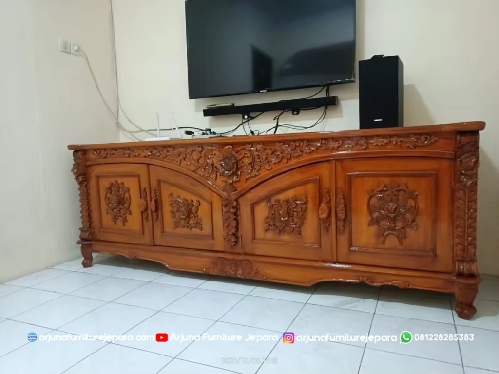 Bufet Tv Ukir Terbaru