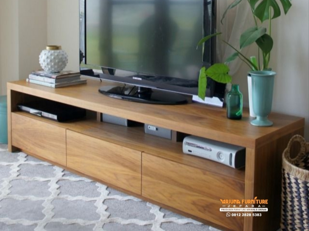 Bufet Tv Jati Minimalis Laci