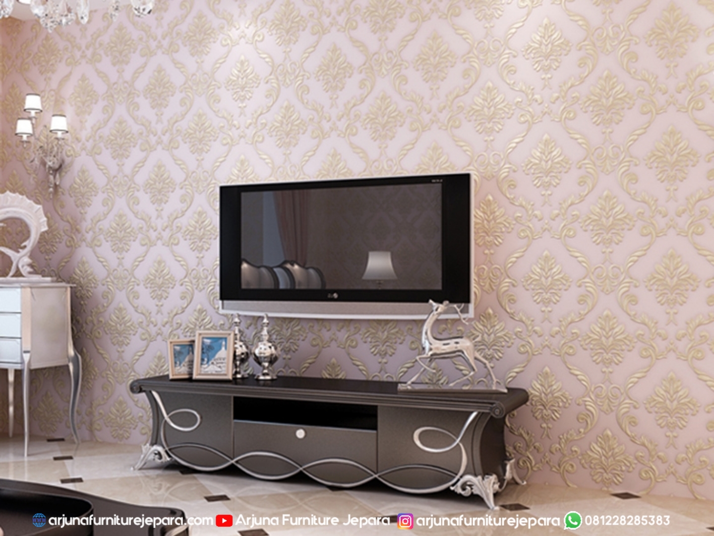 Bufet Tv Klasik Mewah Eropa