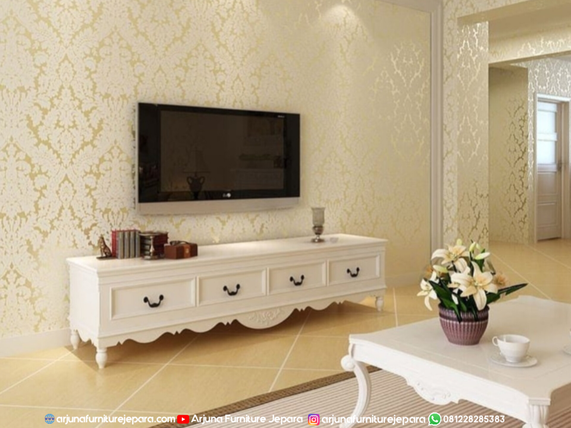 Bufet Tv Minimalis Classic Ukir Mewah