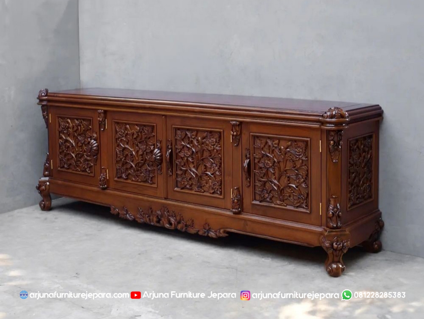 Model Baru Bufet Tv Minimalis Ukiran Mewah