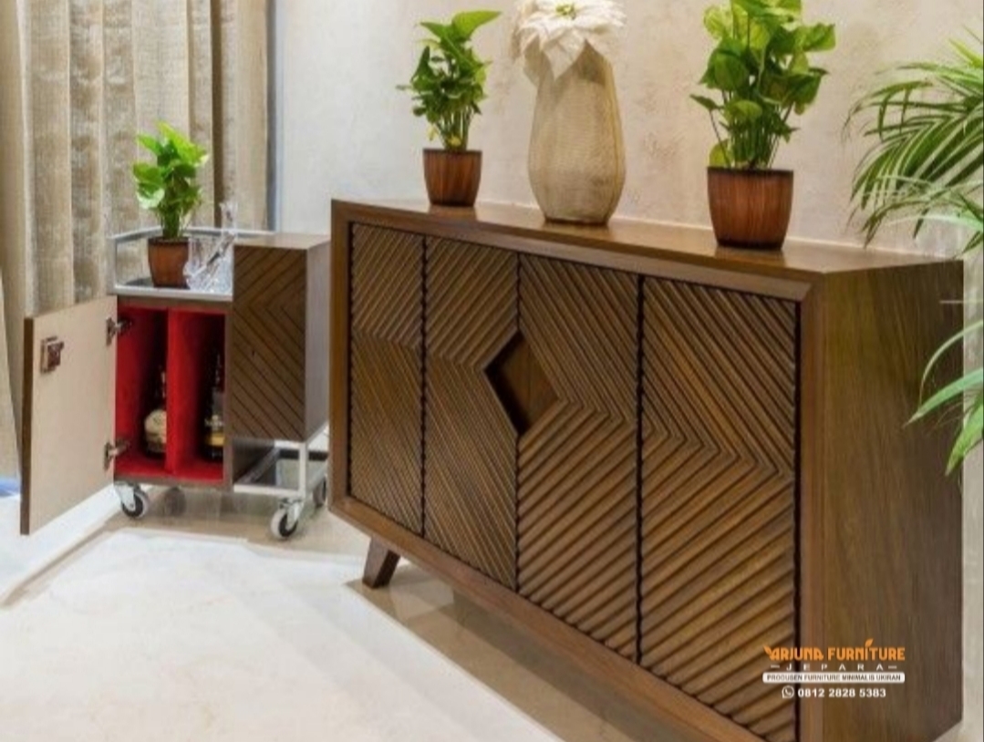 Bufet Hias Minimalis Retro Terbaru