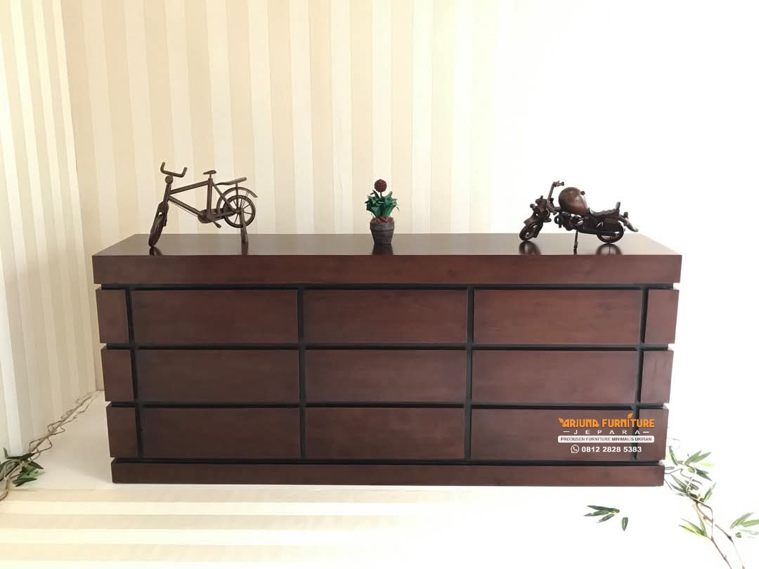 Bufet Minimalis Laci Salak Brown