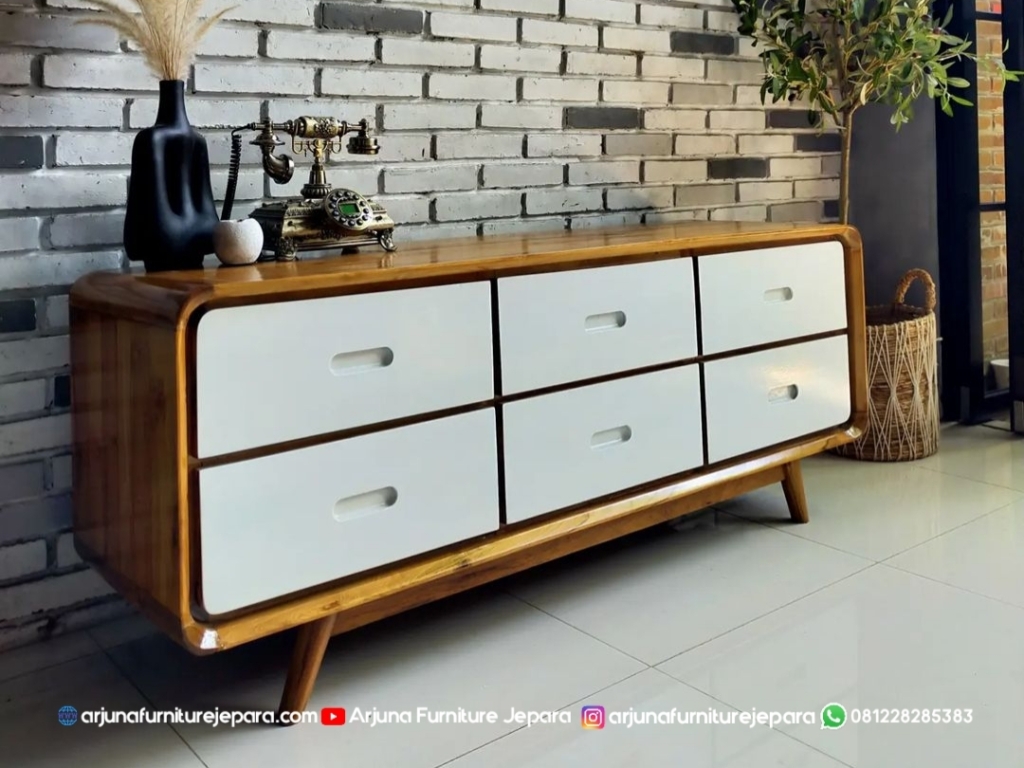 Harga Bufet Tv Retro Minimalis Laci