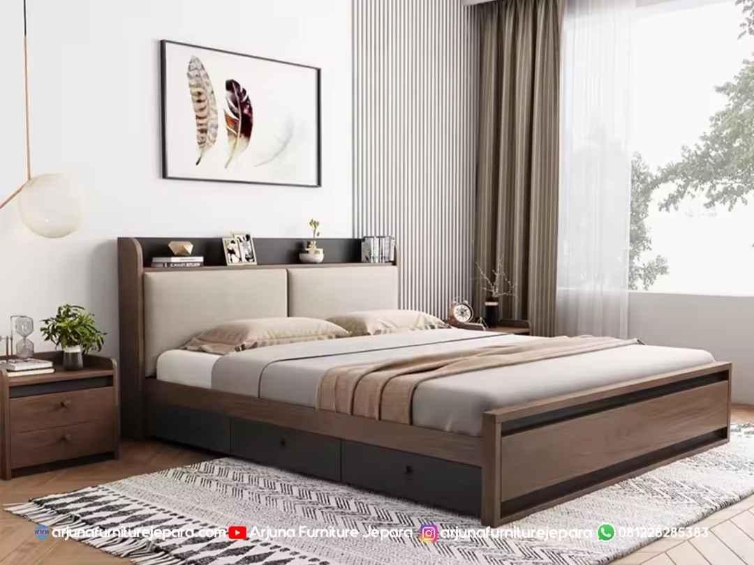 Dipan Laci Minimalis Kayu Jati