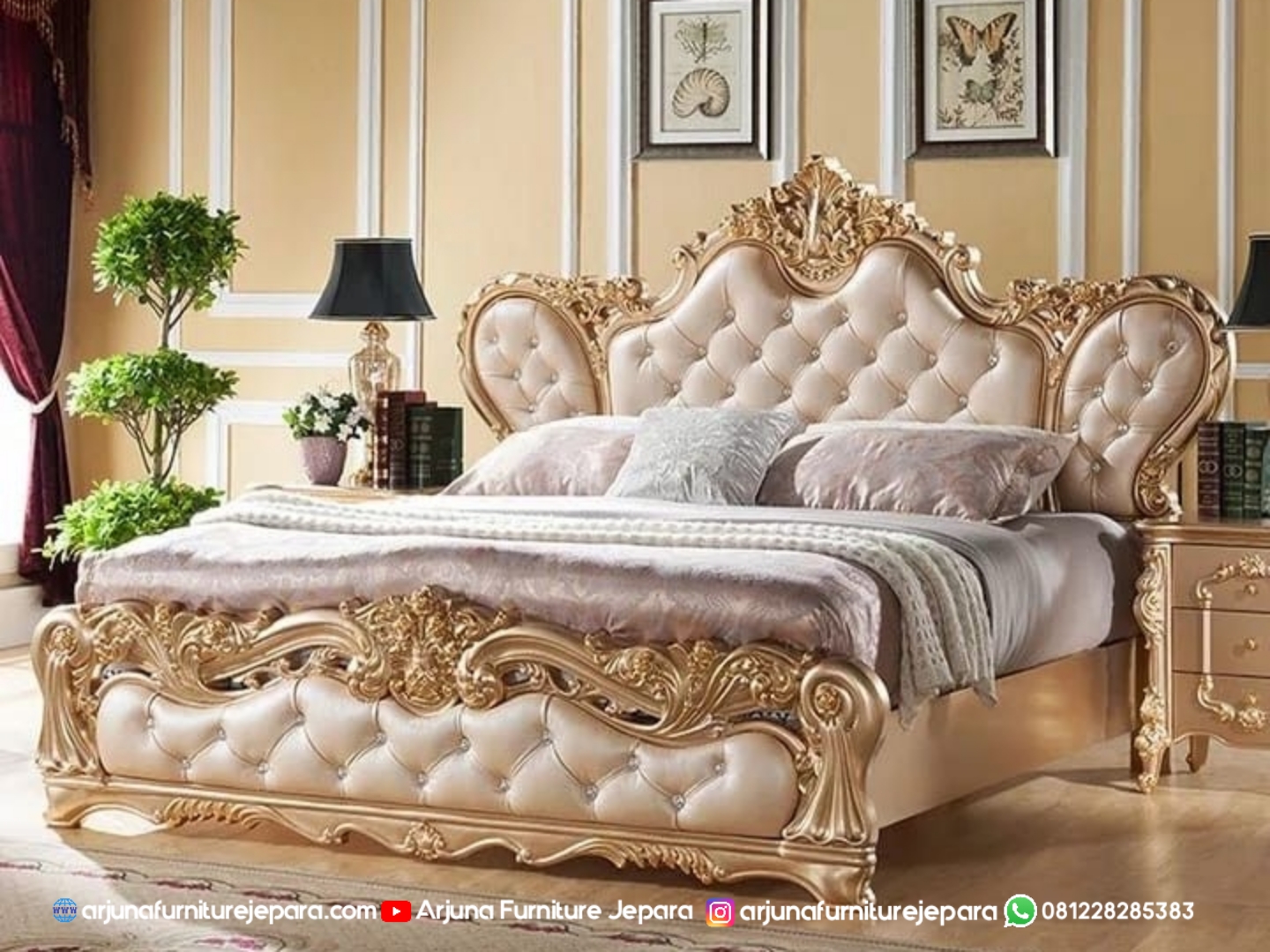 Tempat Tidur Mewah Klasik Ukir Jepara