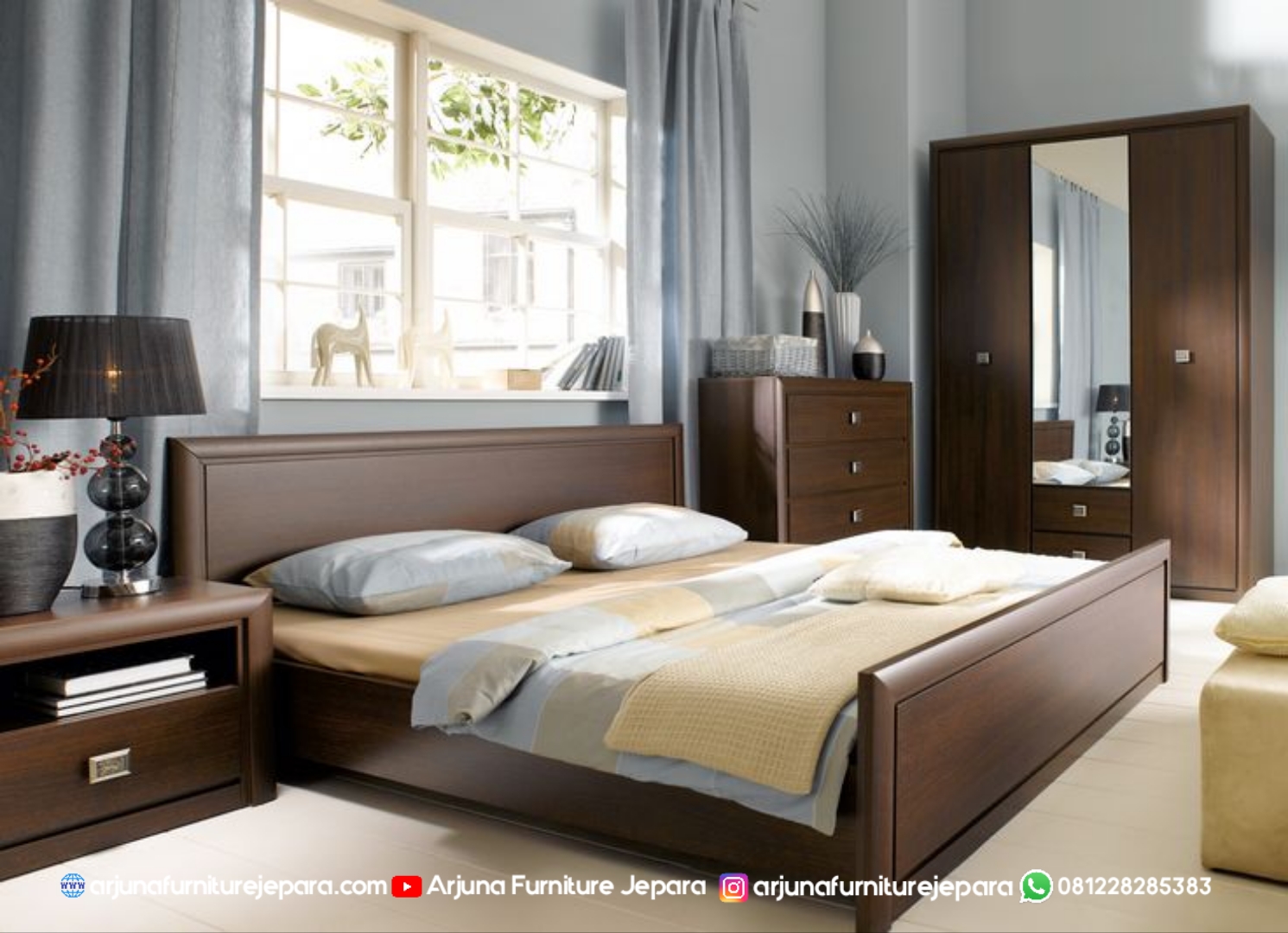 Dipan Jati Minimalis Dark Brown