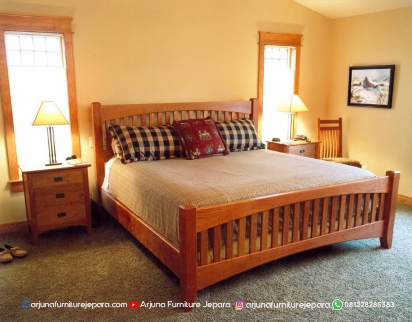 Tempat Tidur Jati Minimalis Jari Jari