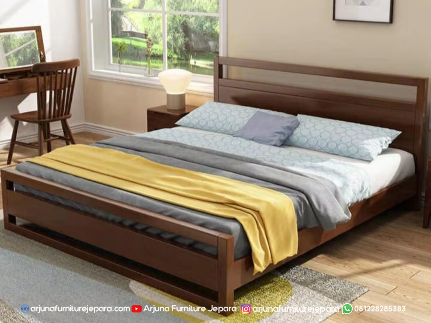 Tempat Tidur Jati Minimalis Model Retro