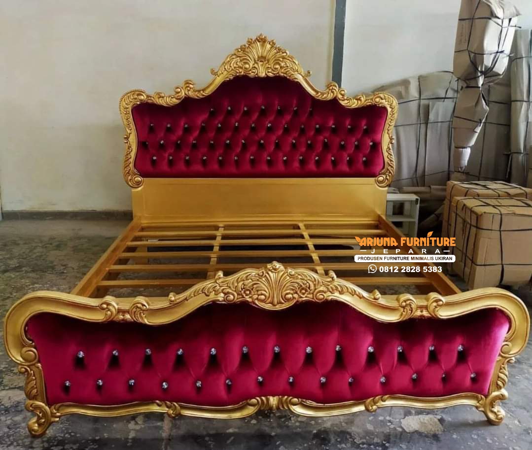 Tempat Tidur Gold Classic Ukir Jepara