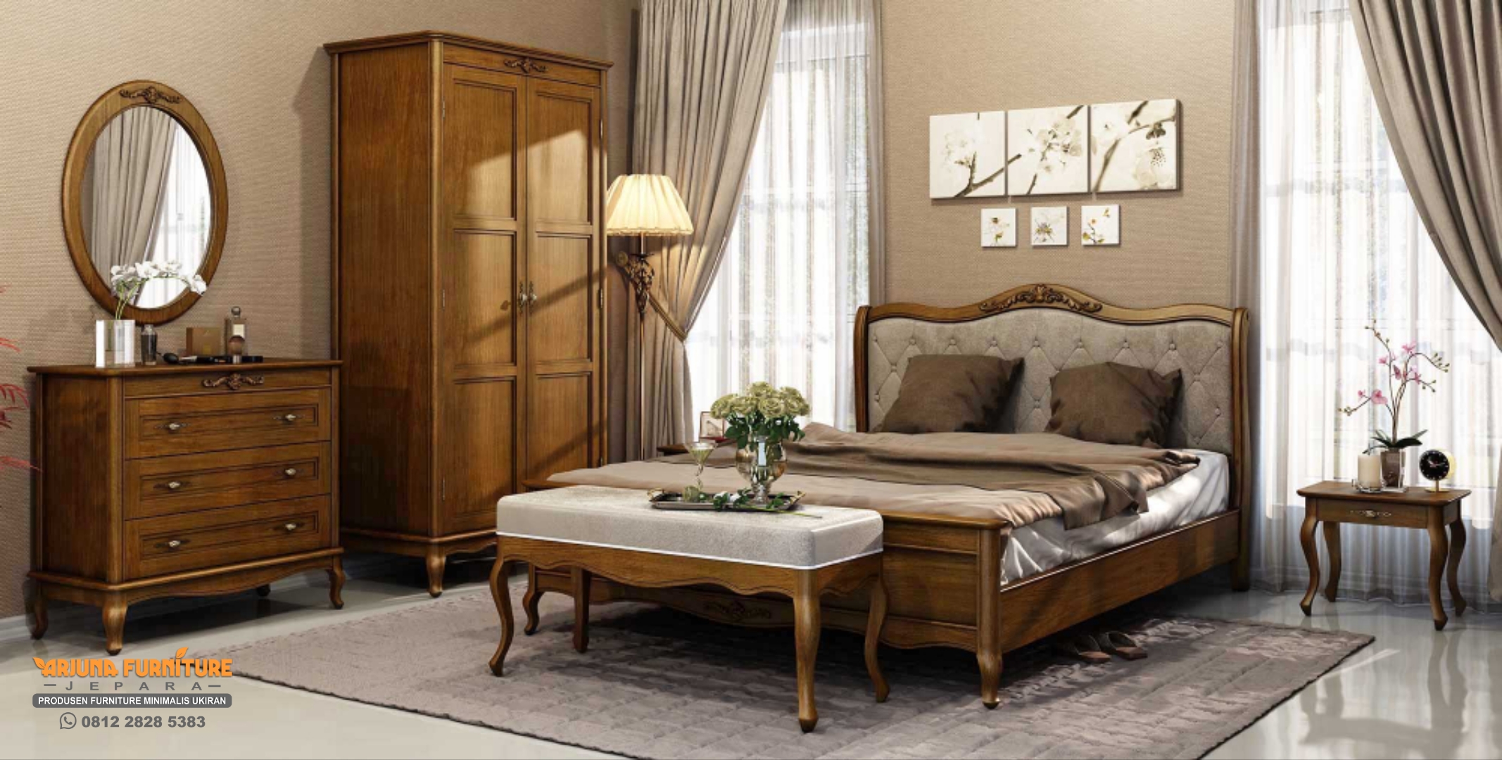 Kamar Set Jati Klasik Minimalis Terbaru