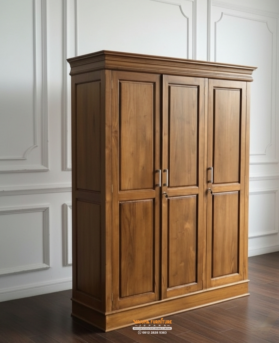 Lemari Baju Jati Minimalis Modern