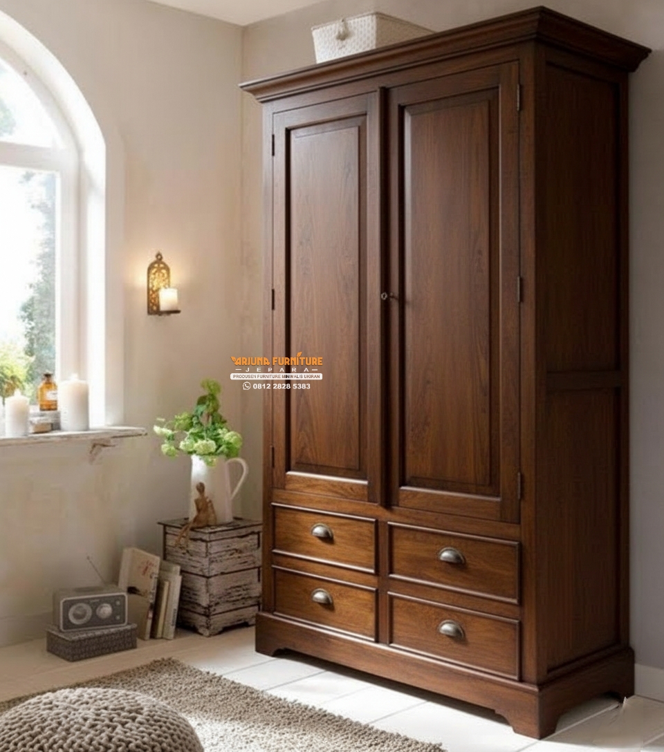 Lemari Pakaian 2 Pintu Minimalis Elegan