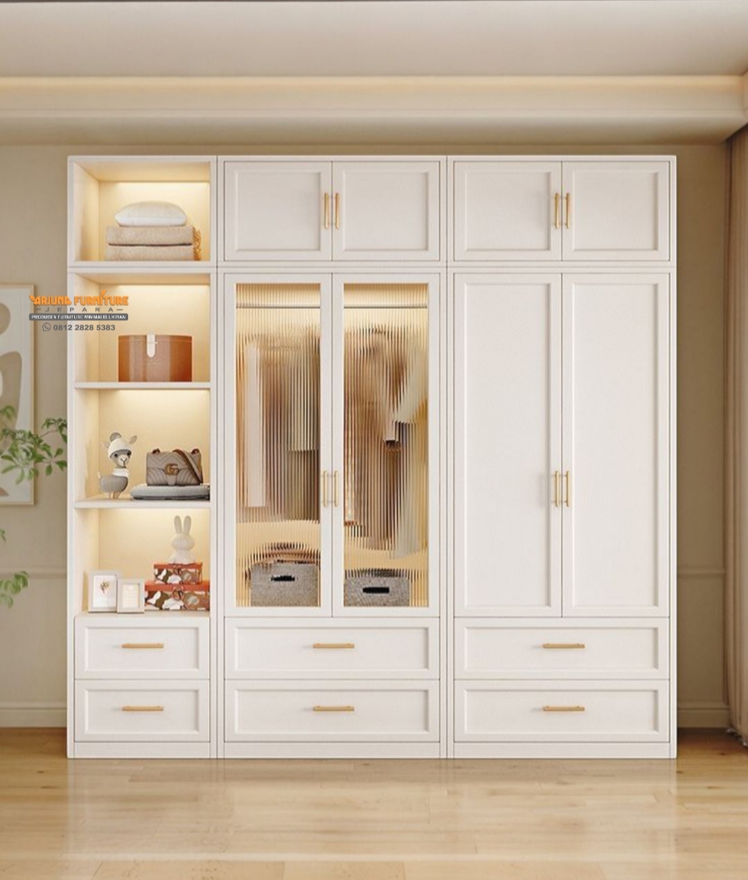 Lemari Pakaian Duco Putih Minimalis Modern