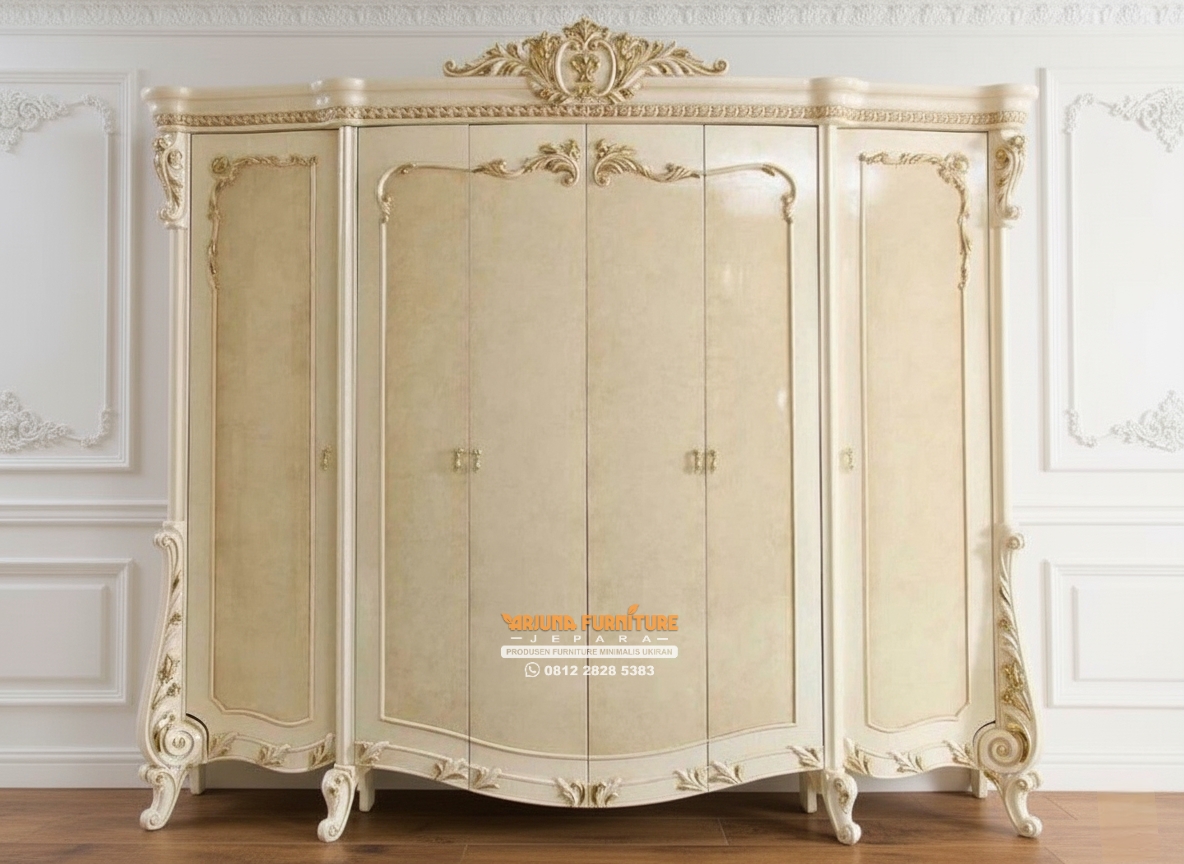 Lemari Pakaian Italian Klasik Ukir Mewah