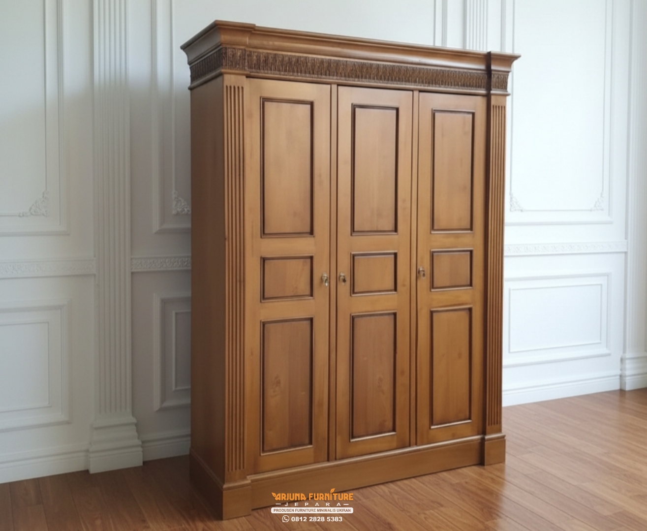 Lemari Pakaian Nusantara 3 Pintu Minimalis Mewah