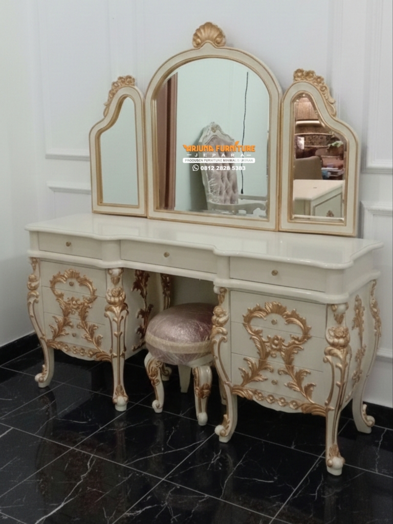 Meja Rias Klasik Ukir Jepara Terbaru, meja rias putih ukir jepara,