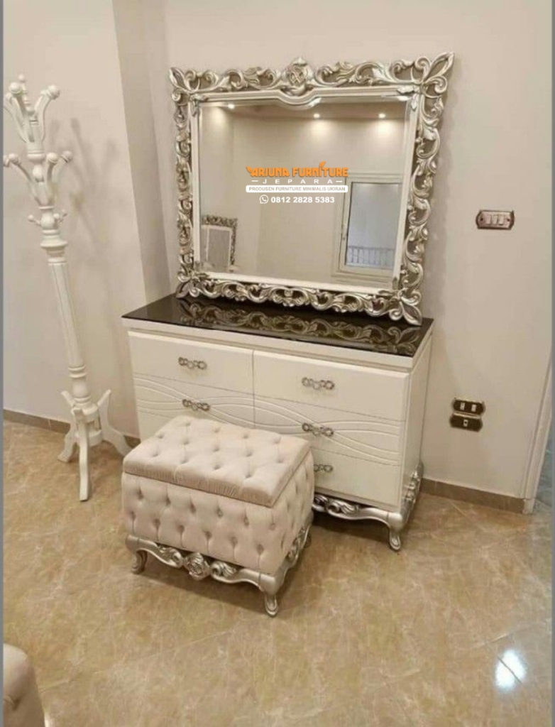 Meja Rias Ukir Model Baru, meja rias kayu jati,