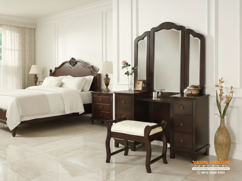 Meja Rias Minimalis Kupu Kupu, meja makeup lampu,