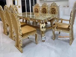 Meja Makan Bellagio Ukir Jepara