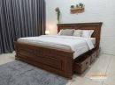 Dipan Tempat Tidur Laci Kayu Jati