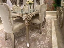 Meja Makan Classic Duco Ukir Jepara