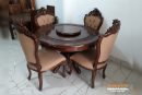 Meja Makan Putar Ganesa Ukir Jepara