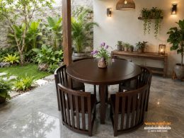 Meja Makan Bundar Minimalis Terbaru